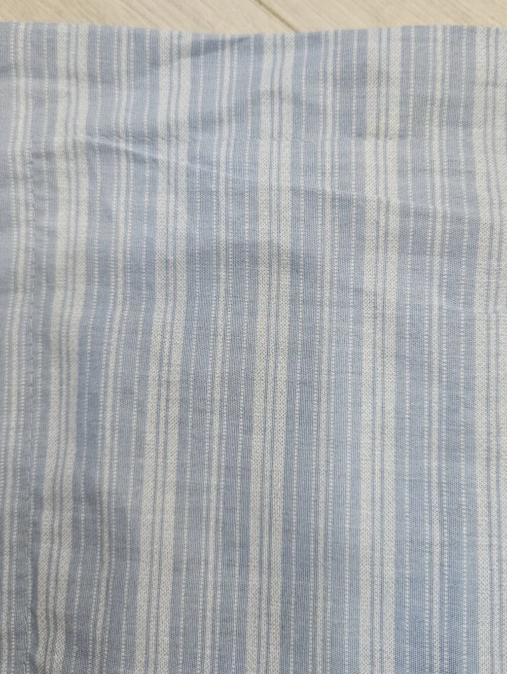 Laura Ashley Rosemoore STD Pillow Shams Blue Roses Yellow Striped Back Cotton PR